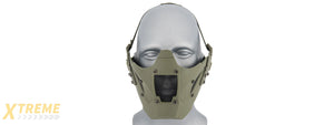 AC-885G ADJUSTABLE RETRO MECHA HALF FACE MASK (OD GREEN)
