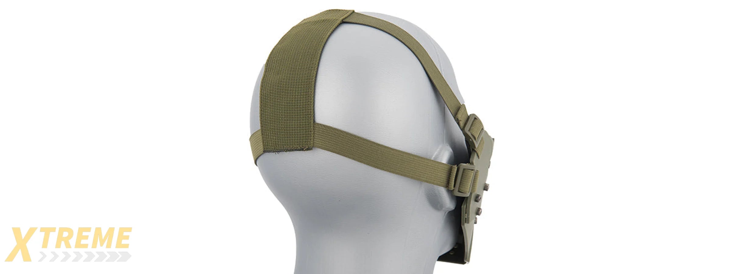 AC-885G ADJUSTABLE RETRO MECHA HALF FACE MASK (OD GREEN)