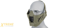 AC-885G ADJUSTABLE RETRO MECHA HALF FACE MASK (OD GREEN)