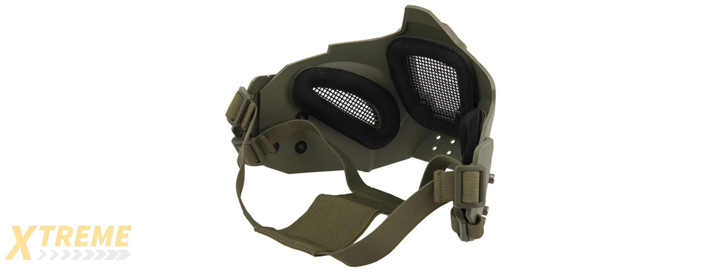 AC-885G ADJUSTABLE RETRO MECHA HALF FACE MASK (OD GREEN)