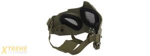 AC-885G ADJUSTABLE RETRO MECHA HALF FACE MASK (OD GREEN)