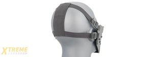 AC-885GY ADJUSTABLE RETRO MECHA HALF FACE MASK (GRAY)