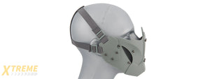 AC-885GY ADJUSTABLE RETRO MECHA HALF FACE MASK (GRAY)