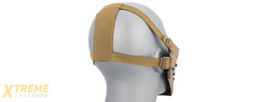 AC-885T ADJUSTABLE RETRO MECHA HALF FACE MASK (TAN)