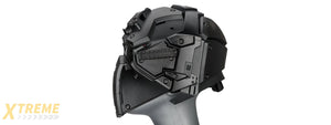 AC-892BB WOSPORT TACTICAL HELMET W/ NVG & TRANSFER BASE (BLACK)