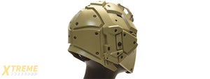 AC-892TB WOSPORT TACTICAL HELMET W/ NVG & TRANSFER BASE (TAN)