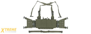 Tactical Molle Chest Rig Vest w/ 5.56 Magazine Front Panel - (OD Green)