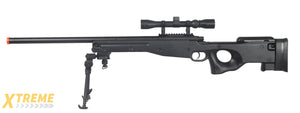 AGM IU-L96BAB BOLT ACTION SNIPER RIFLE w/ SCOPE & BI-POD (COLOR: BLACK)