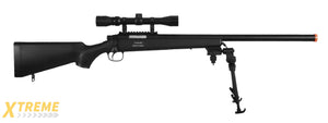 AGM MP001BAB BOLT ACTION SNIPER RIFLE w/ SCOPE & BI-POD (COLOR: BLACK)