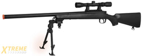 AGM MP001BAB BOLT ACTION SNIPER RIFLE w/ SCOPE & BI-POD (COLOR: BLACK)