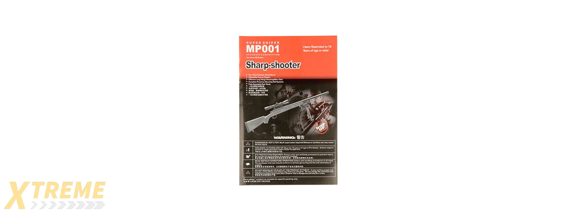 AGM MP001BBIP BOLT ACTION SNIPER RIFLE W/ BIPOD (COLOR: BLACK)
