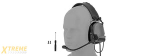 Airsoft C5 Tactical Communication Headset - (Black)