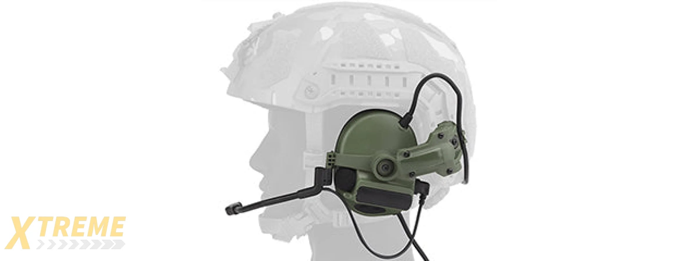 Airsoft C5 Tactical Communication Headset For Helmets - (OD Green)