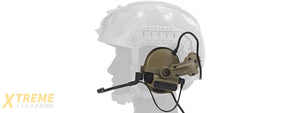 Airsoft C5 Tactical Communication Headset For Helmets - (Tan)