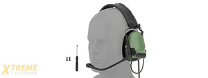 Airsoft C5 Tactical Communication Headset - (OD Green)