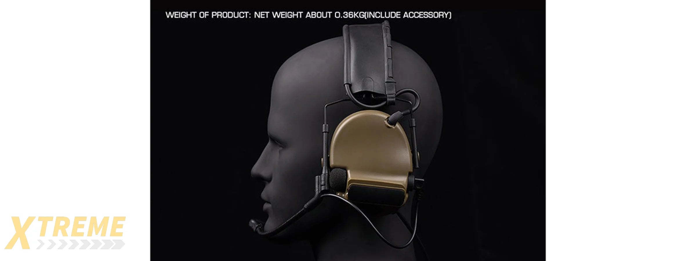 Airsoft C5 Tactical Communication Headset - (Tan)