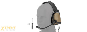 Airsoft C5 Tactical Communication Headset - (Tan)