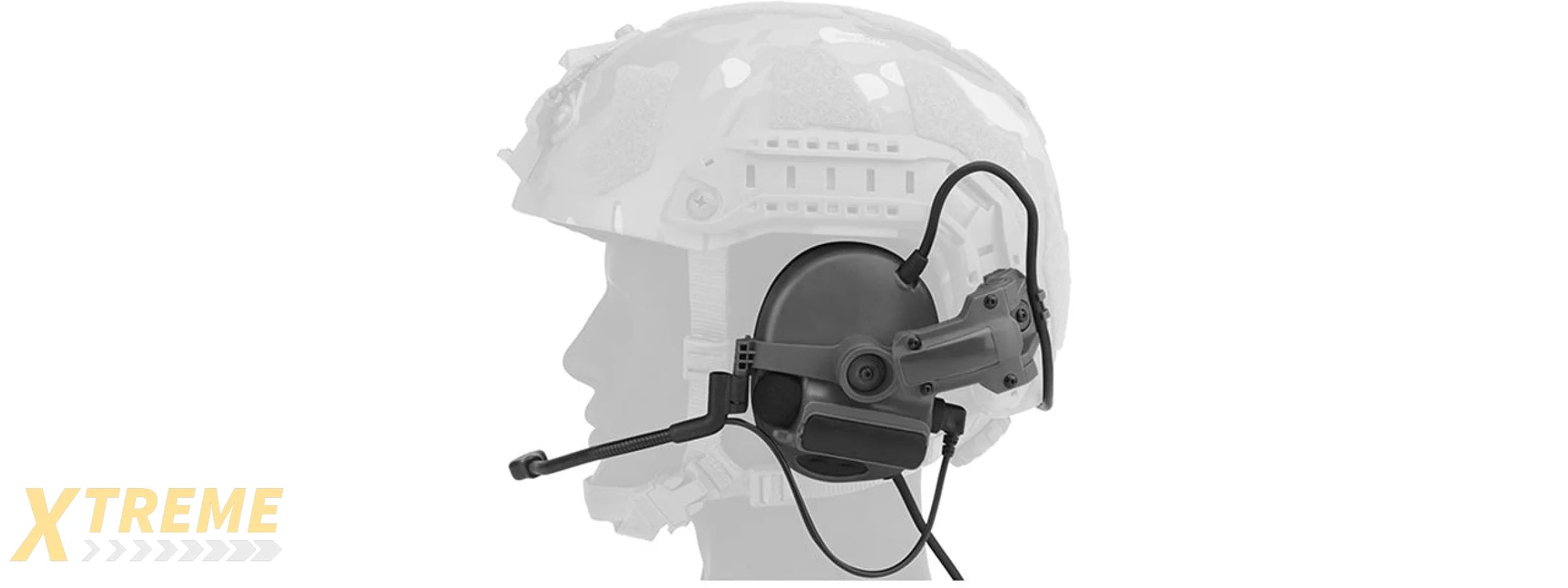 Airsoft C5 Tactical Communication Headset w/ Noise Reduction For Helmets - (Black)