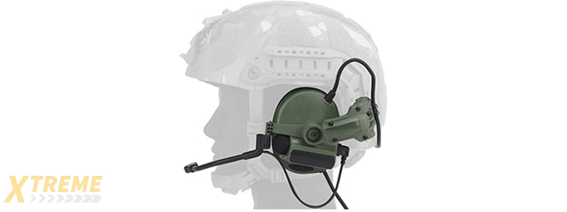 Airsoft C5 Tactical Communication Headset w/ Noise Reduction For Helmets - (OD Green)