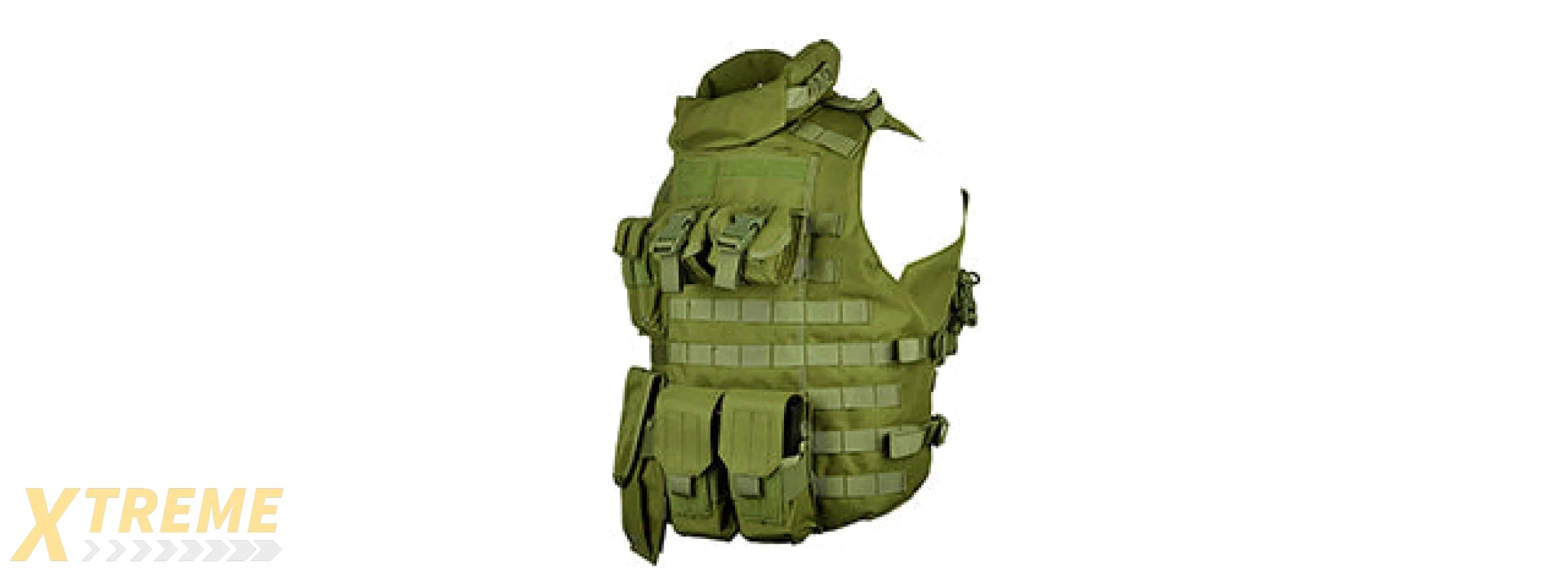 AMA 600D Molle Interceptor Body Armor OTV Tactical Vest (OD Green)