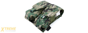 AMA AIRSOFT DUAL M4 DOUBLE MAGAZINE POUCH - WOODLAND DIGITAL