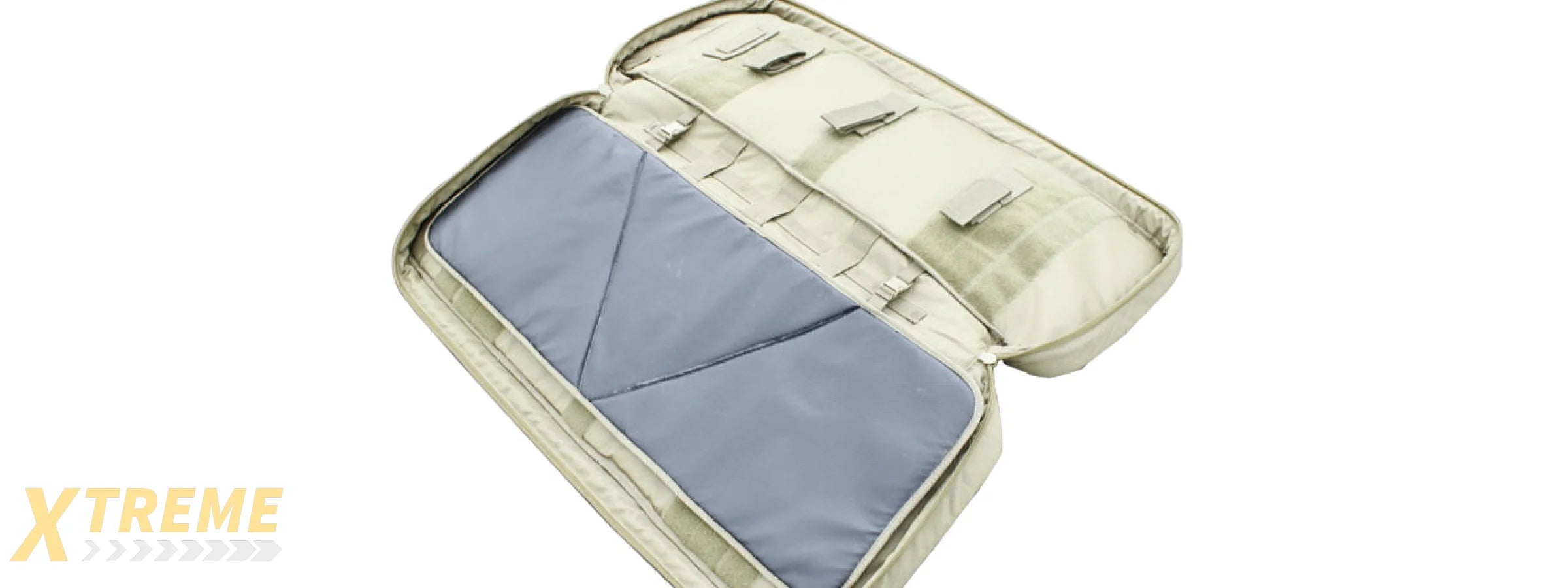 AMA COVERT 36-INCH DOUBLE RIFLE CARRYING CASE ZIPPERED POUCH - KHAKI