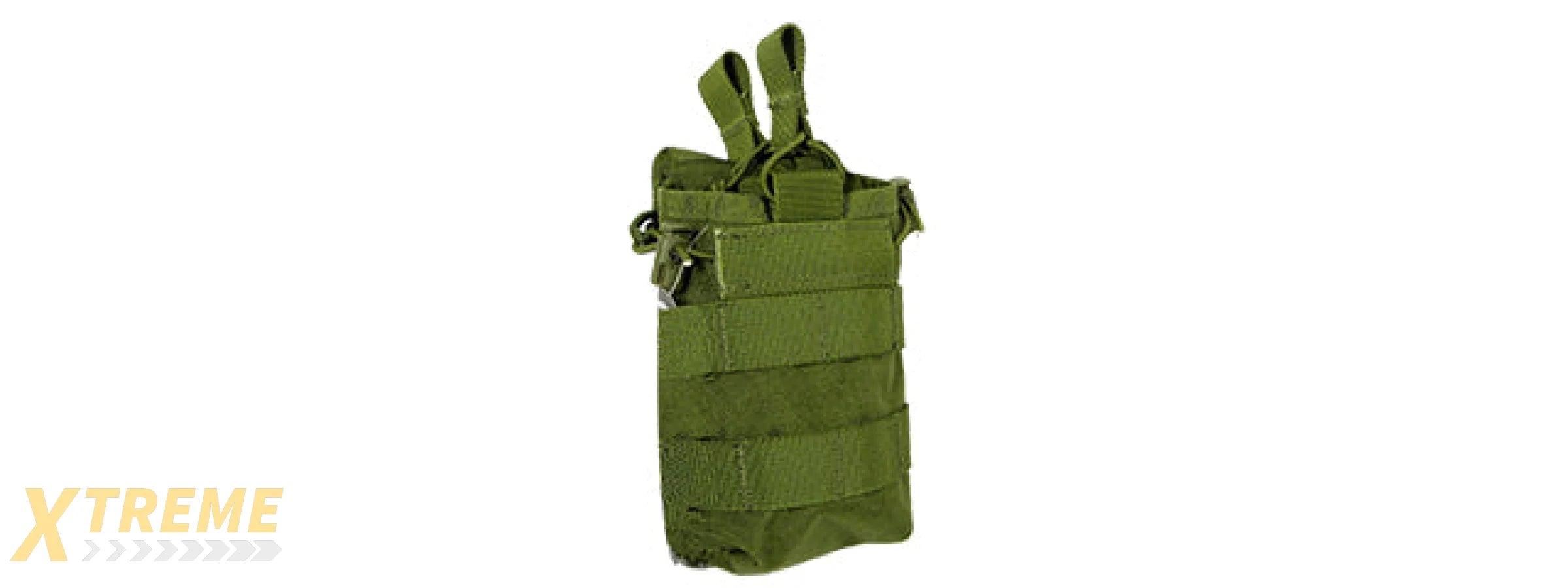 AMA OPEN TOP SINGLE M4 MAGAZINE MOLLE POUCH - OD GREEN