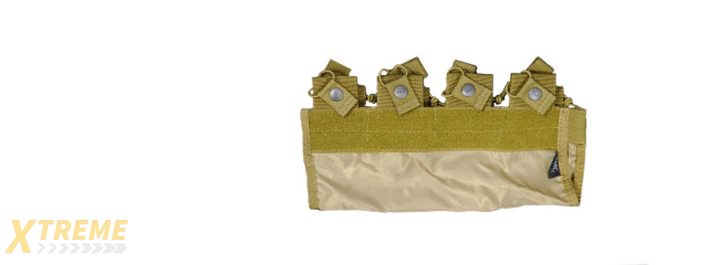 AMA TACTICAL AIRSOFT 4 POCKET MAGAZINE POUCH - KHAKI