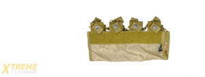 AMA TACTICAL AIRSOFT 4 POCKET MAGAZINE POUCH - KHAKI