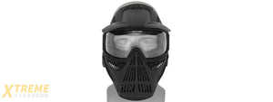 AMA TACTICAL FULL FACE AIRSOFT MASK W/ EYE SAFETY & VISOR - BLACK