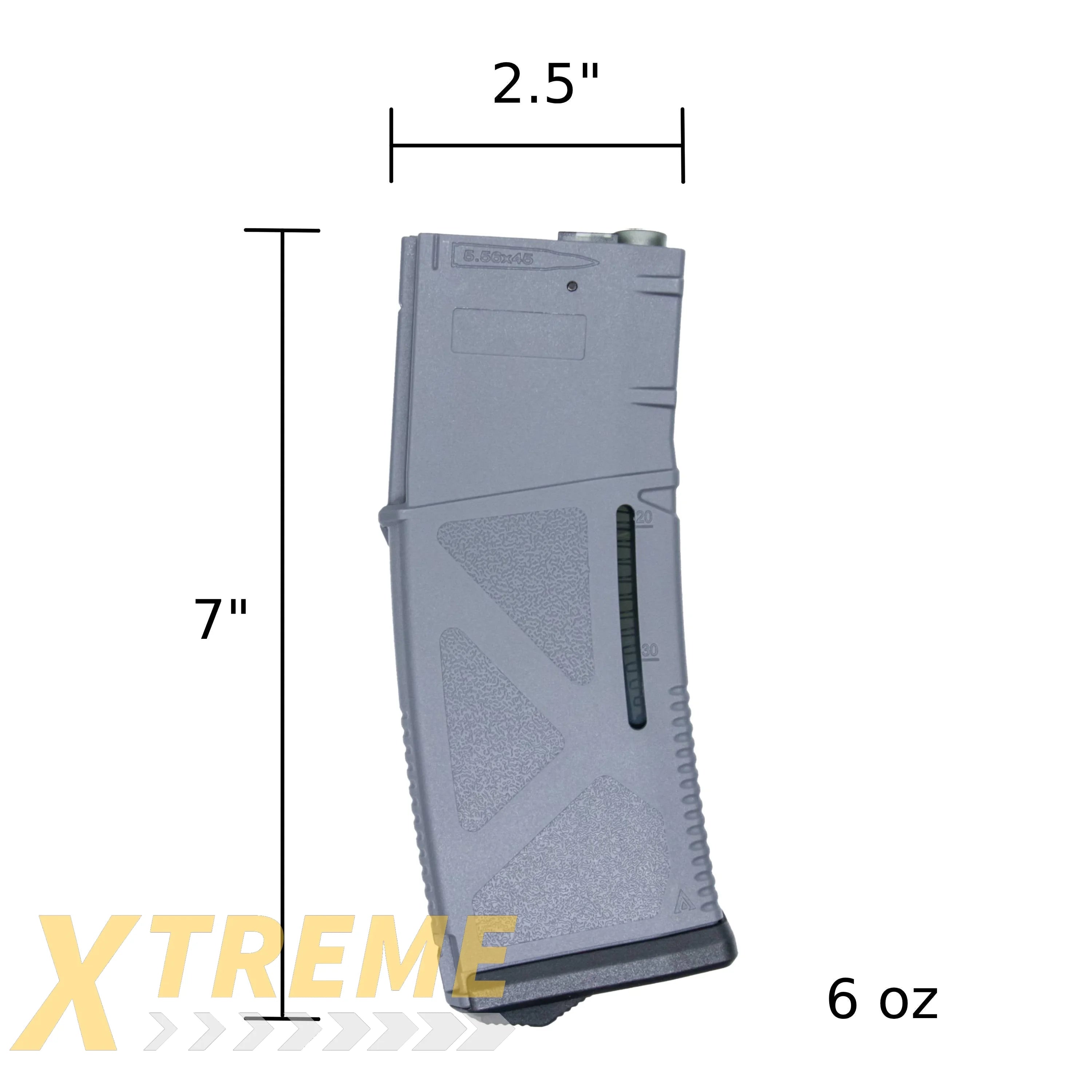 ARCTURUS AR MOD1 M4/M16 30/130Rds Variable-Cap Windowed EMM Magazine Grey - Magazine