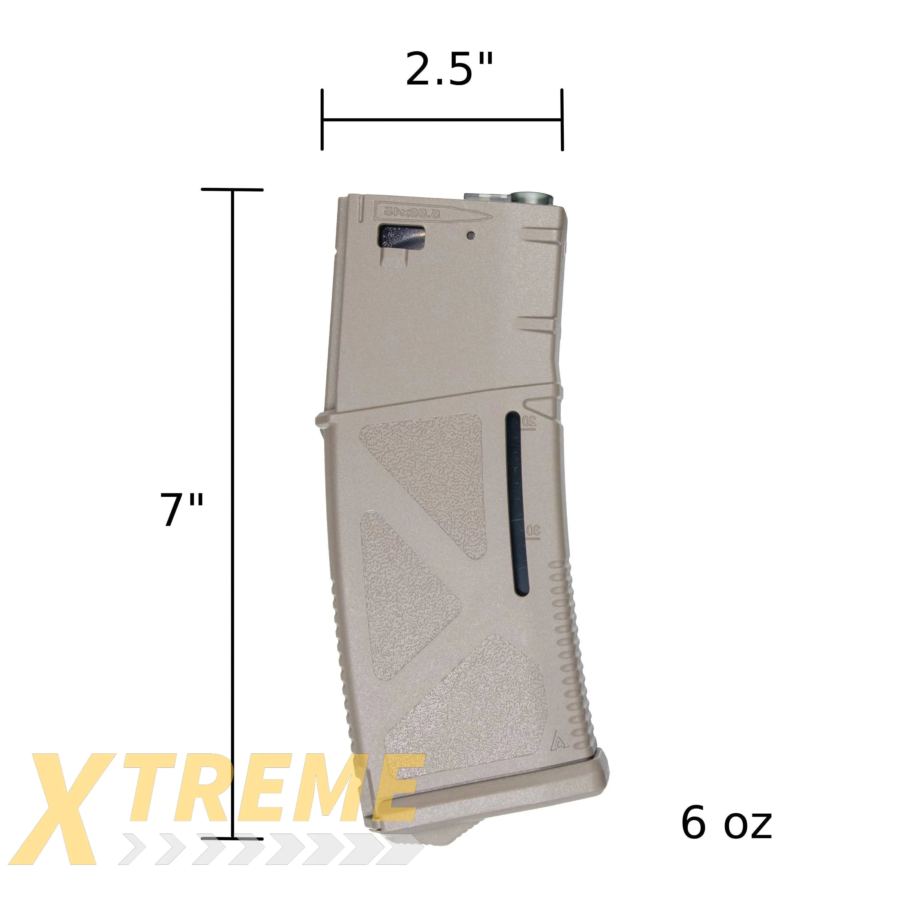 ARCTURUS AR MOD1 M4/M16 30/130Rds Variable-Cap Windowed EMM Magazine FDE - Magazine