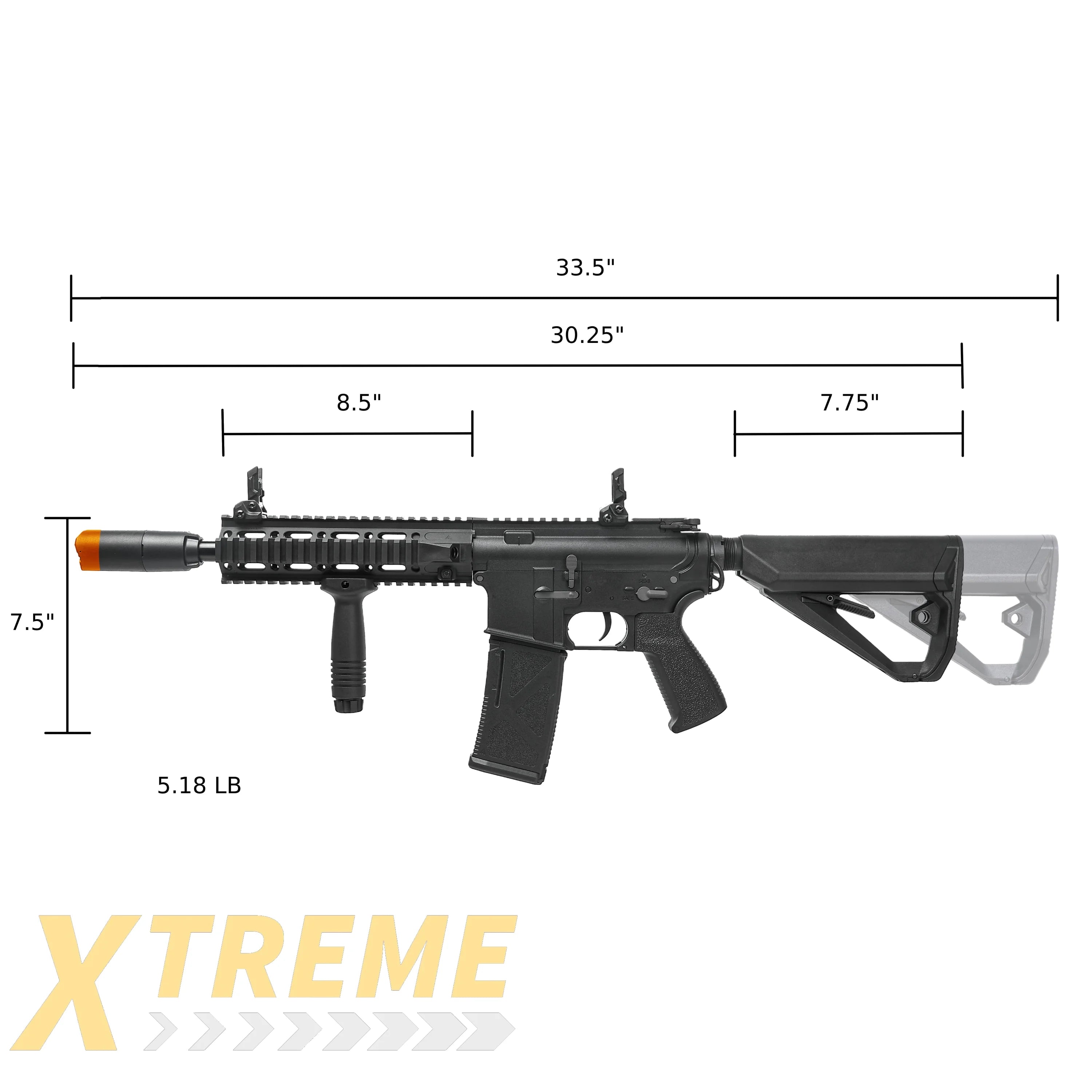 ARCTURUS LWT MK-II CQB 10’’ AEG SPORT Black ARC SE® - Sport Series ARC SEÂ®
