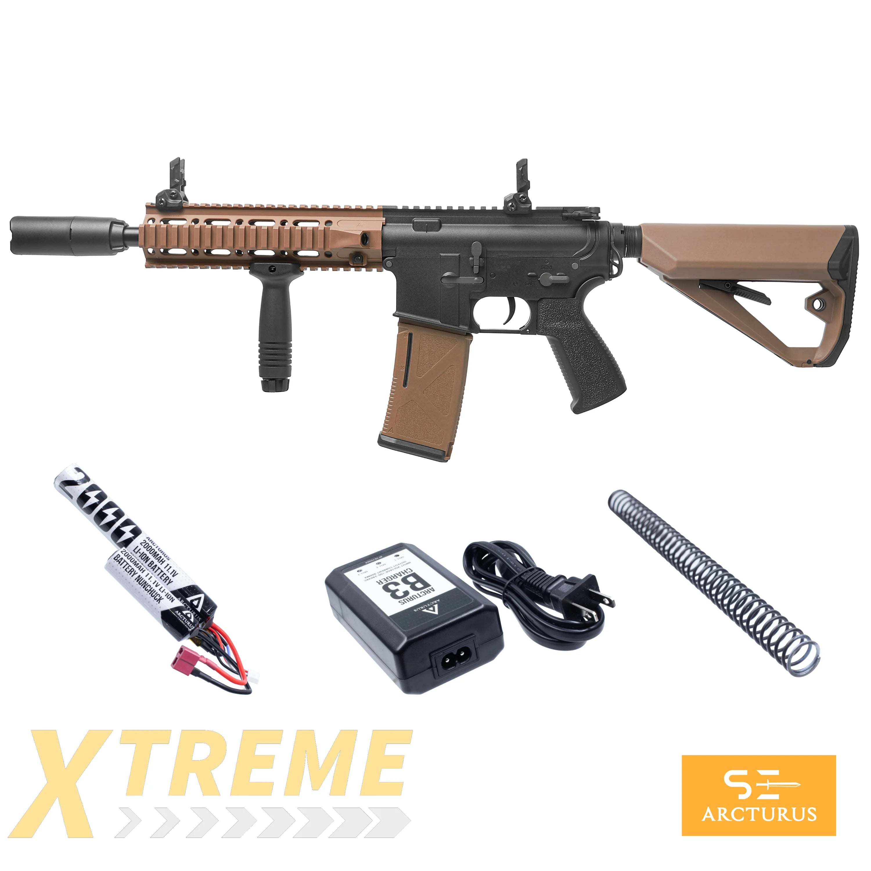 ARCTURUS LWT MK-II CQB 10’’ AEG SPORT Black-Tan Starter Pack ARC SE® - Sport Series ARC SE®