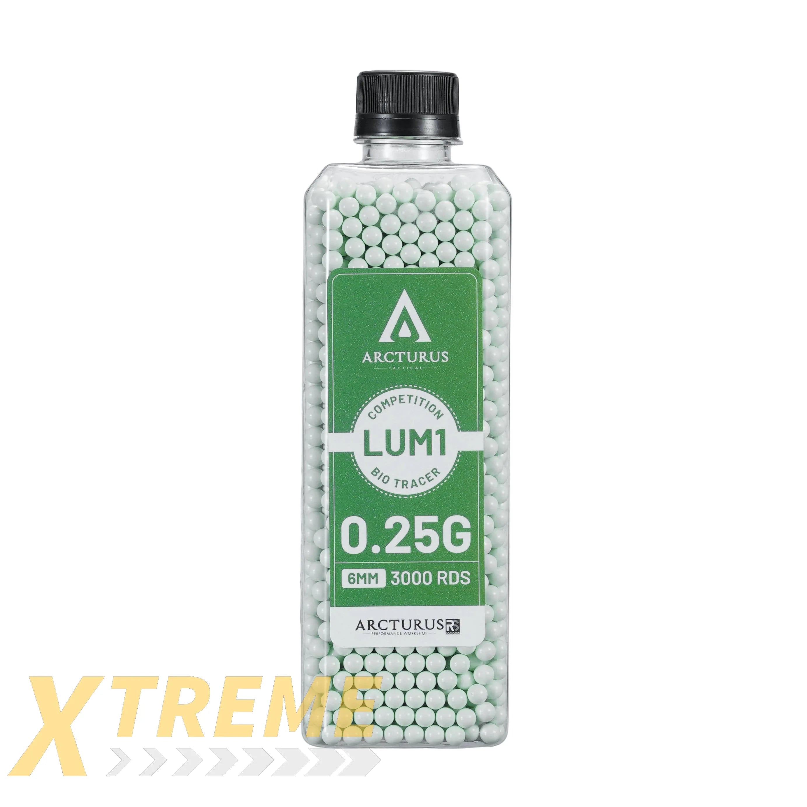 ARCTURUS RS® LUMI Match Grade Biodegradable Green Tracer 6mm Airsoft BBs 0.25g - New