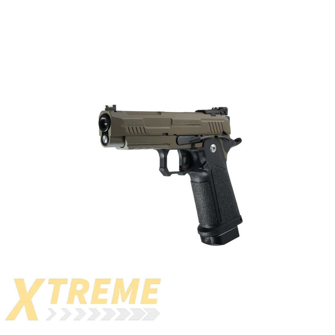 ARCTURUS Vanguard 4.3" Hi-Capa GBB Pistol BLK-TAN - XTREME Airsoft Superstore