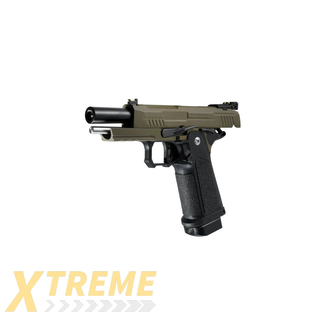 ARCTURUS Vanguard 4.3" Hi-Capa GBB Pistol BLK-TAN - XTREME Airsoft Superstore