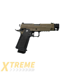 ARCTURUS Vanguard 4.3’’Hi-Capa GBB Pistol w/ Optics Ready Slide & Compensator BLK-TAN - Vanguard