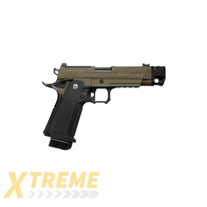 ARCTURUS Vanguard 4.3"Hi-Capa GBB Pistol w/ Optics Ready Slide & Compensator BLK-TAN - XTREME Airsoft Superstore