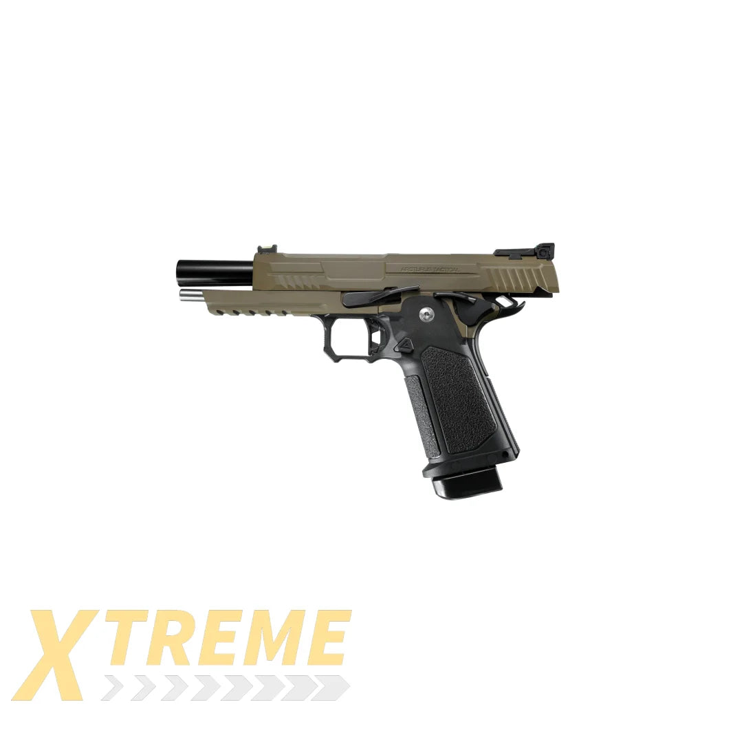 ARCTURUS Vanguard 5" Hi-Capa GBB Pistol BLK-TAN - XTREME Airsoft Superstore