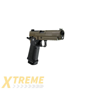 ARCTURUS Vanguard 5" Hi-Capa GBB Pistol w/Optics Ready Slide BLK-TAN - XTREME Airsoft Superstore