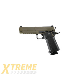 ARCTURUS Vanguard 5" Hi-Capa GBB Pistol w/Optics Ready Slide BLK-TAN - XTREME Airsoft Superstore
