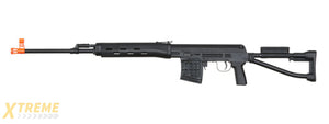 Atlas Custom Works Airsoft SVD S Bolt Action Rifle w/ Folding Stock - BLACK