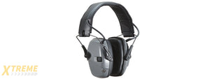 Atlas Custom Works Impact Sport Tactical Earmuff w/ Headband - (Gray)