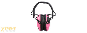 Atlas Custom Works Impact Sport Tactical Earmuff w/ Headband - (Pink)