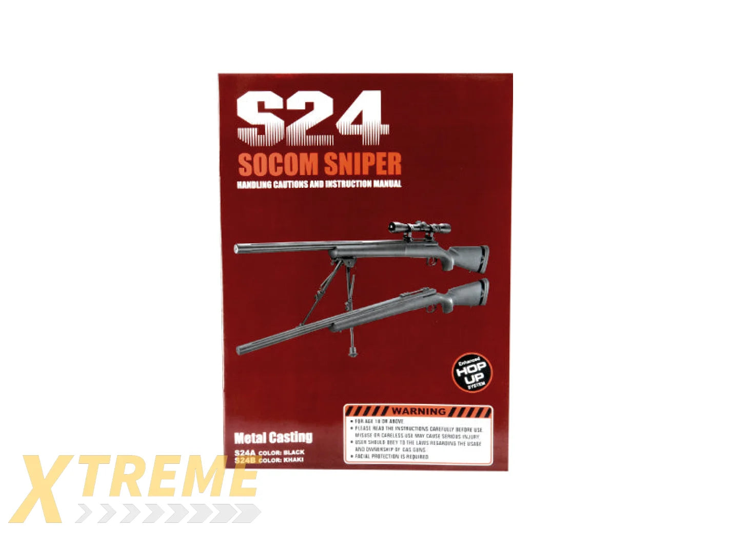 Atlas Custom Works M24 Bolt Action Rifle Airsoft Sniper Rifle w/ Adjustable Stock (Color: Black)