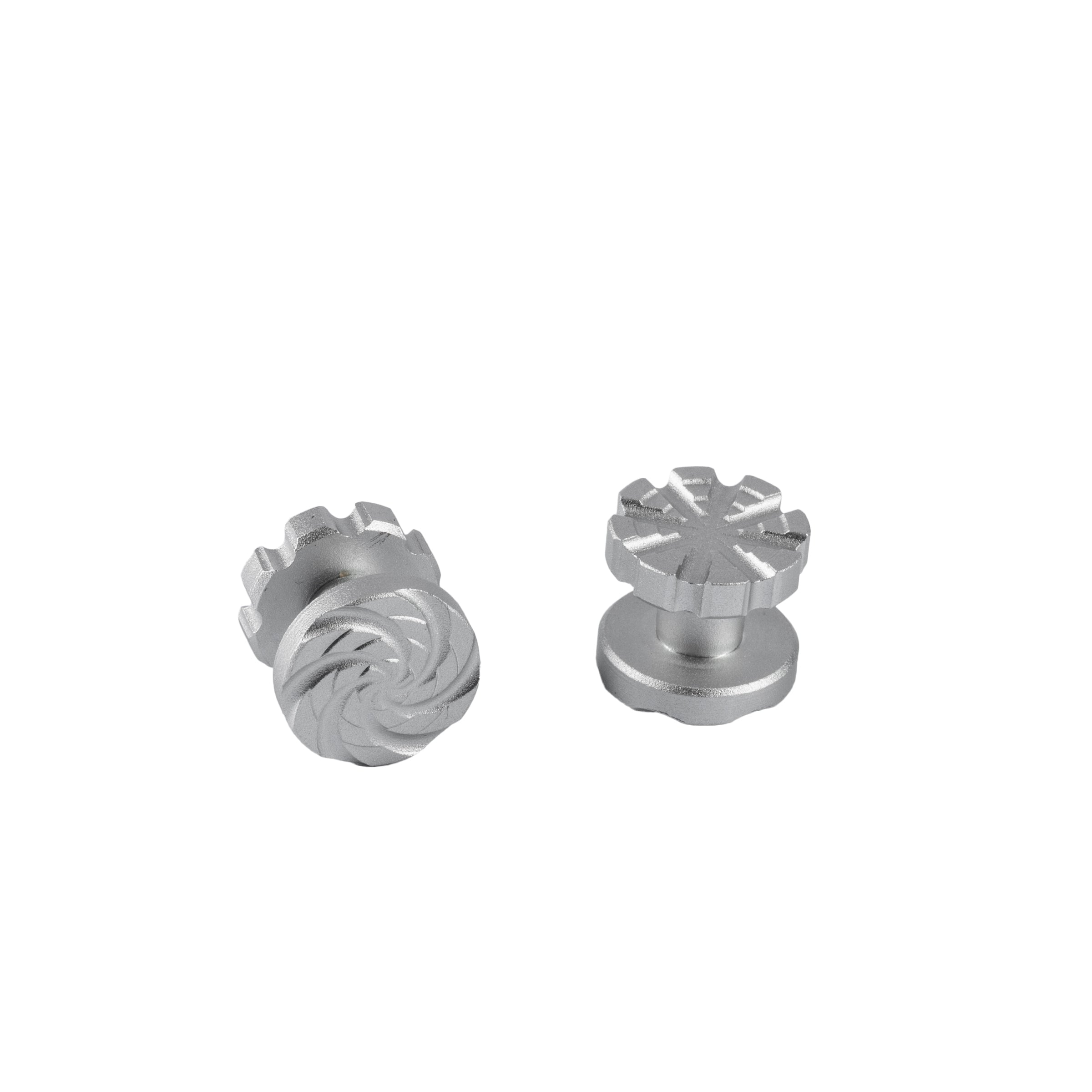 Machined Goggle Screw Set "Cyclone" Silver - XTREME Airsoft Superstore