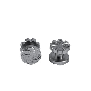 Machined  Goggle Screw Set "Cyclone" Pewter - XTREME Airsoft Superstore
