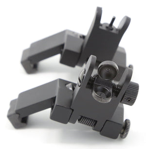 45 Degree Offset Front and Rear Backup Iron Sights - Flip-Up and Fixed - XTREME Airsoft Superstore