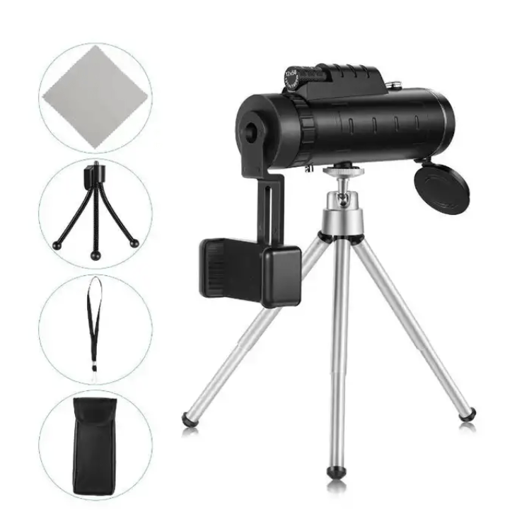 Dual Focus 12x50 Waterproof Monocular Spotting Scope With Universal Phone Mount - XTREME Airsoft Superstore